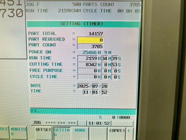 30139 VICTOR VTURN 40220 CNC Lathe with Fanuc 0i-TC Control. Year 2013 - Hours